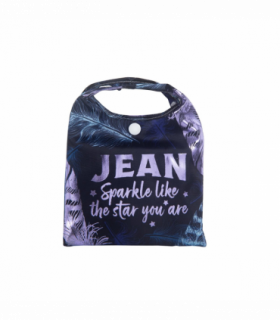 Pre-personalised Pack-Away Sparkle Shopper Bag - Jean