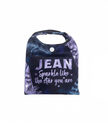 Pre-personalised Pack-Away Sparkle Shopper Bag - Jean