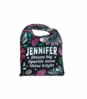 Pre-personalised Pack-Away Sparkle Shopper Bag - Jennifer