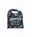 Pre-personalised Pack-Away Sparkle Shopper Bag - Jennifer