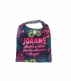 Pre-personalised Pack-Away Sparkle Shopper Bag - Joanne