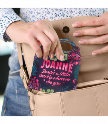 Pre-personalised Pack-Away Sparkle Shopper Bag - Joanne