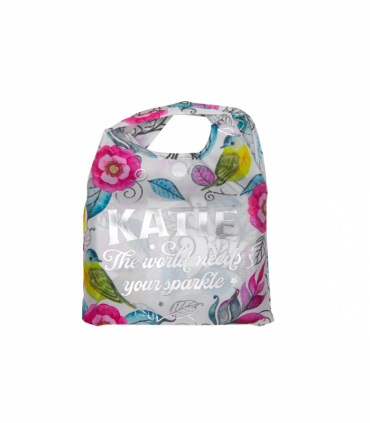Pre-personalised Pack-Away Sparkle Shopper Bag - Katie