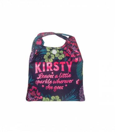 Pre-personalised Pack-Away Sparkle Shopper Bag - Kirsty
