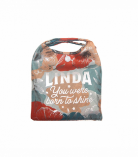 Pre-personalised Pack-Away Sparkle Shopper Bag - Linda