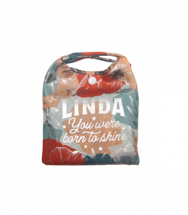 Pre-personalised Pack-Away Sparkle Shopper Bag - Linda