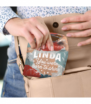 Pre-personalised Pack-Away Sparkle Shopper Bag - Linda