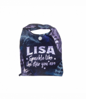 Pre-personalised Pack-Away Sparkle Shopper Bag - Lisa
