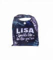 Pre-personalised Pack-Away Sparkle Shopper Bag - Lisa