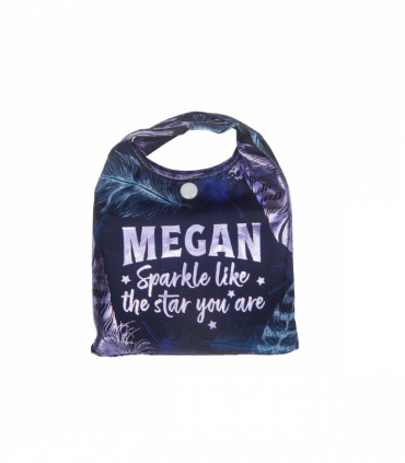 Pre-personalised Pack-Away Sparkle Shopper Bag - Megan