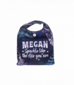 Pre-personalised Pack-Away Sparkle Shopper Bag - Megan