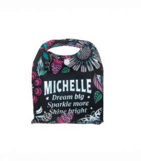 Pre-personalised Pack-Away Sparkle Shopper Bag - Michelle