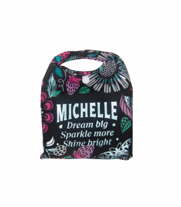 Pre-personalised Pack-Away Sparkle Shopper Bag - Michelle