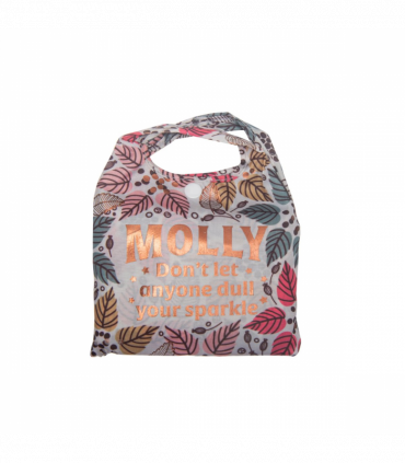 Pre-personalised Pack-Away Sparkle Shopper Bag - Molly