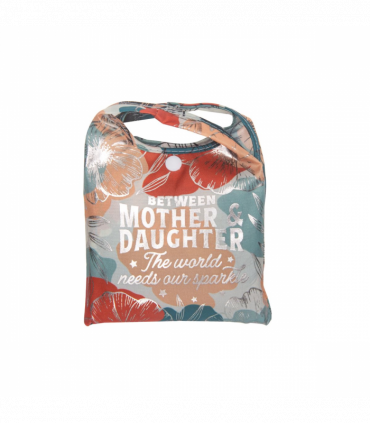 Pre-personalised Pack-Away Sparkle Shopper Bag - Mother & Daughter