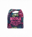 Pre-personalised Pack-Away Sparkle Shopper Bag - Nicola