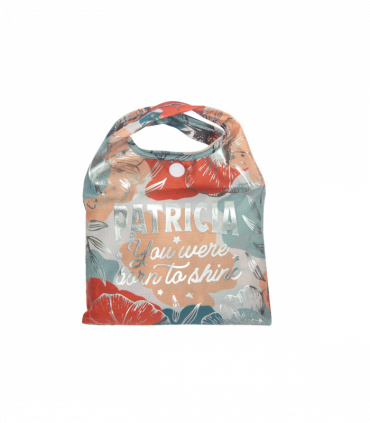 Pre-personalised Pack-Away Sparkle Shopper Bag - Patricia