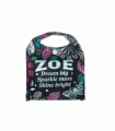 Pre-personalised Pack-Away Sparkle Shopper Bag - Zoe