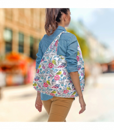 Pre-personalised Pack-Away Sparkle Shopper Bag - Zoe