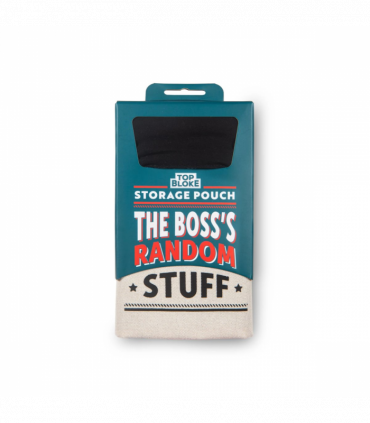 Pre-personalised Top Bloke Storage Pouch Gift For Him - Boss