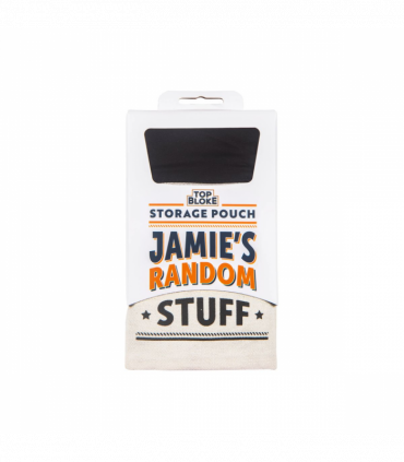 Pre-personalised Top Bloke Storage Pouch Gift For Him - Jamie