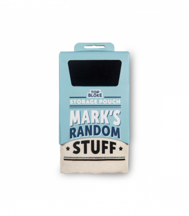 Pre-personalised Top Bloke Storage Pouch Gift For Him - Mark