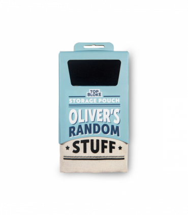 Pre-personalised Top Bloke Storage Pouch Gift For Him - Oliver