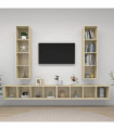 Wall-mounted TV Cabinets 4 pcs Sonoma Oak Engineered Wood