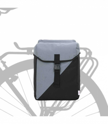 vidaXL Bicycle Bag Black and Grey 15.5 x 31.5 x 40 cm Polyester