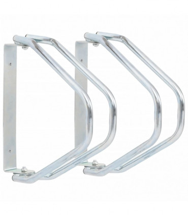 vidaXL Bicycle Stand Wall Mounted 2 pcs Galvanised Steel