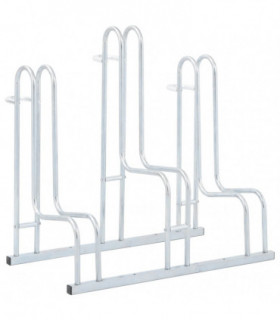 vidaXL Bicycle Stand for 3 Bikes Floor Freestanding Galvanised Steel