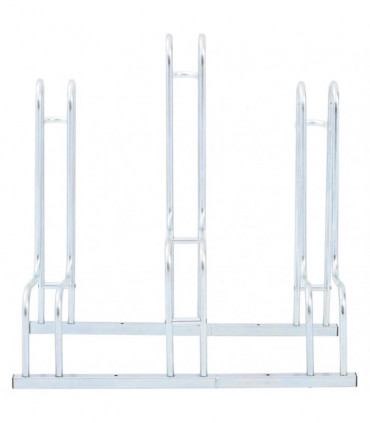 vidaXL Bicycle Stand for 3 Bikes Floor Freestanding Galvanised Steel