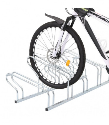 vidaXL Bicycle Stand for 5 Bikes Floor Freestanding Galvanised Steel