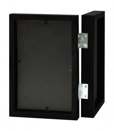 vidaXL Bifold Photo Frame Collage Black 2x