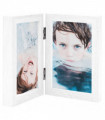 vidaXL Bifold Photo Frame Collage White 2x