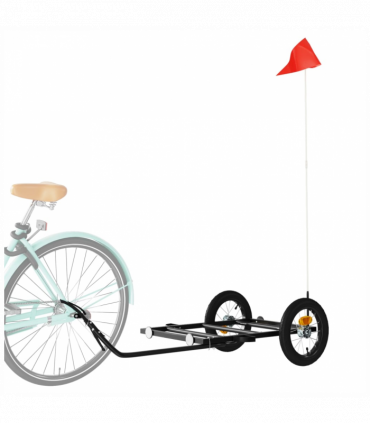 vidaXL Bike Trailer Black 122x53x28 cm Iron