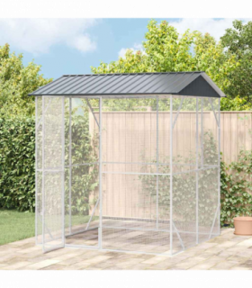 vidaXL Bird Cage Anthracite 215 x 208 x 247 cm Galvanised steel