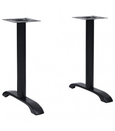 vidaXL Bistro Table Legs 2 pcs Black 61x8x72 cm Cast Iron
