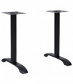 vidaXL Bistro Table Legs 2 pcs Black 61x8x72 cm Cast Iron