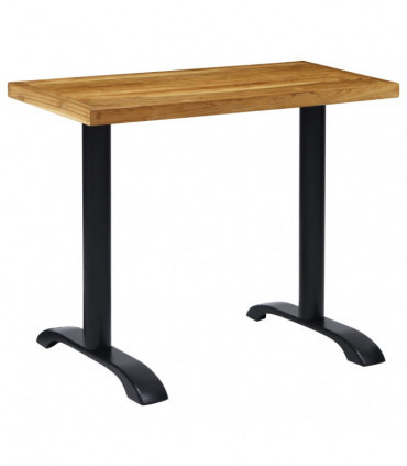 vidaXL Bistro Table Legs 2 pcs Black 61x8x72 cm Cast Iron