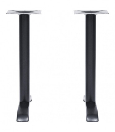 vidaXL Bistro Table Legs 2 pcs Black 61x8x72 cm Cast Iron