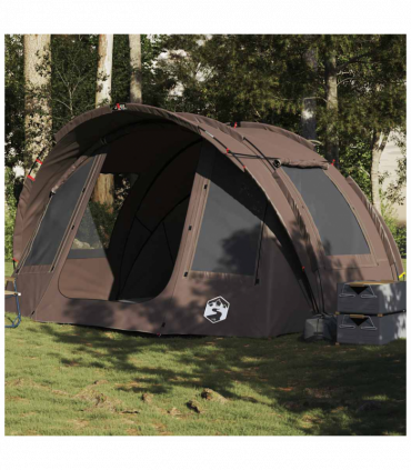 vidaXL Fishing Tent 2-Person Brown Waterproof