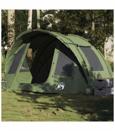 vidaXL Fishing Tent 2-Person Olive Green Waterproof
