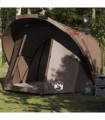 vidaXL Fishing Tent 4-Person Brown Waterproof