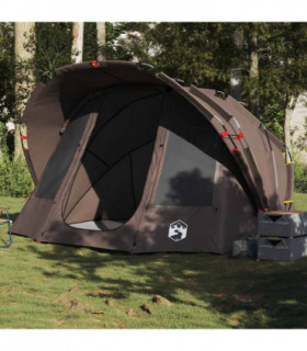 vidaXL Fishing Tent 5-Person Brown Waterproof