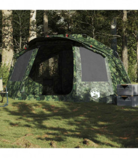 vidaXL Fishing Tent 5-Person Camouflage Waterproof
