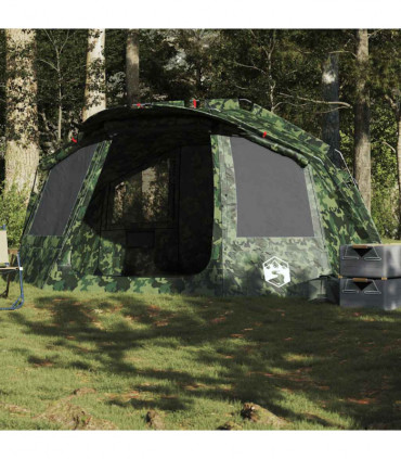 vidaXL Fishing Tent 5-Person Camouflage Waterproof