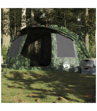 vidaXL Fishing Tent 5-Person Camouflage Waterproof