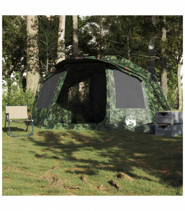 vidaXL Fishing Tent 5-Person Camouflage Waterproof