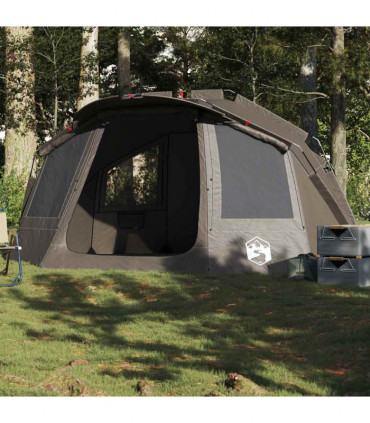 vidaXL Fishing Tent 5-Person Grey Waterproof